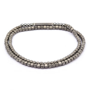 Inox jewellery - Hæmatit Terninger - br621 - armring.dk - Armbånd