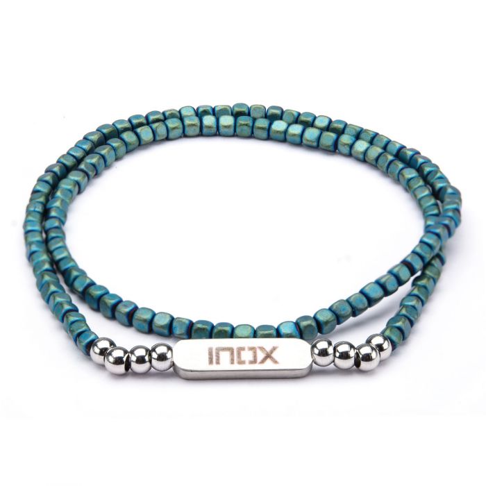 Inox jewellery - Hæmatit Terninger - br618 - armring.dk - Armbånd